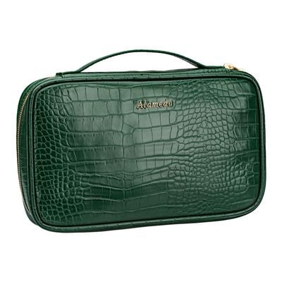 Alameda Jewelry Organizer Case - Crocodile Green